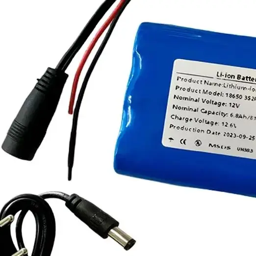 

12.6V Charging Battery 2025 NEW 18650 3S2P 12V 6800mAh Rechargeable Lithium-ion Battery Pack + charger