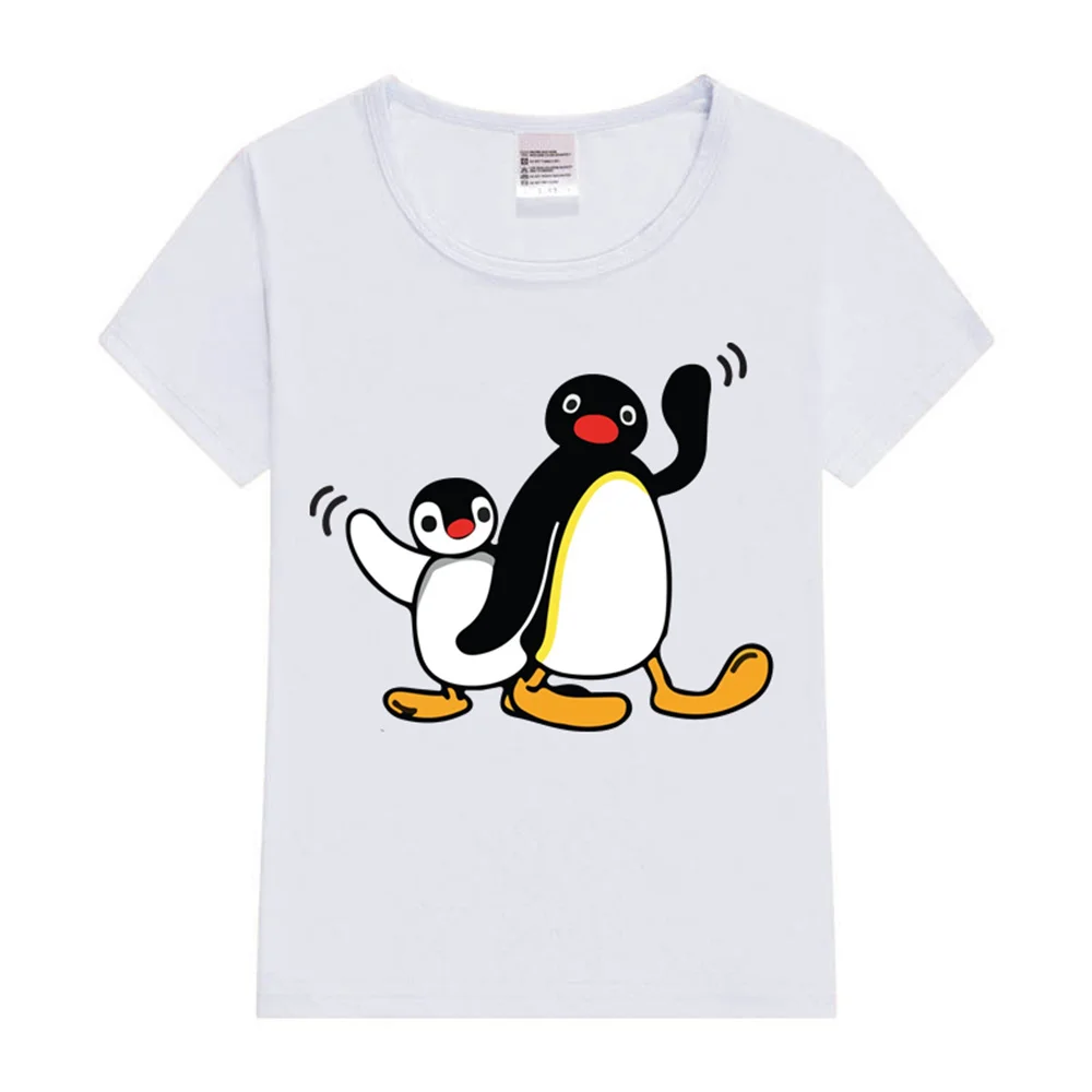 Pingu Kids T-Shirt Children T-Shirt Cartoons Kid Tee Shirts Anime Kawaii Tops Casual Clothes Boy Girl Short Sleeve