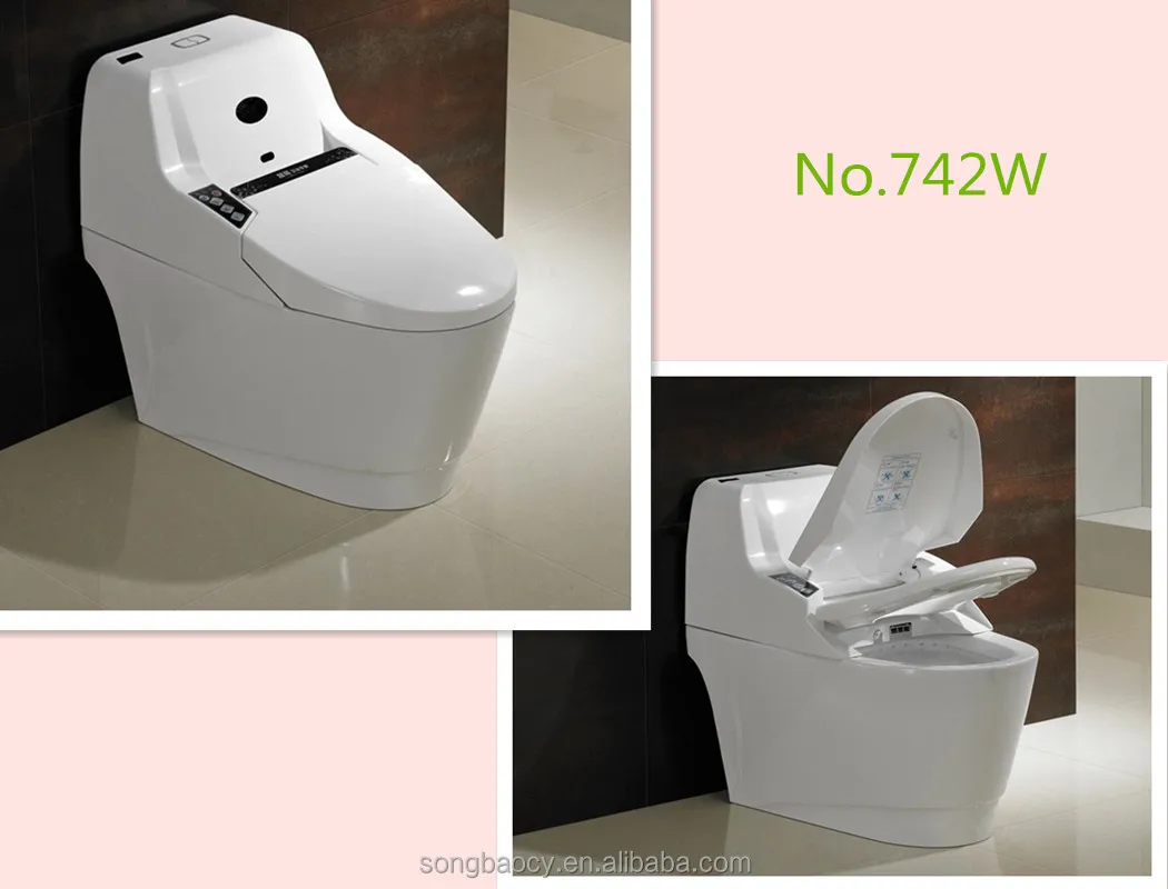 745W Intelligent Smart Automatic Bidet One Piece Toilet Floor Mounted Ceramic Smart Toilet