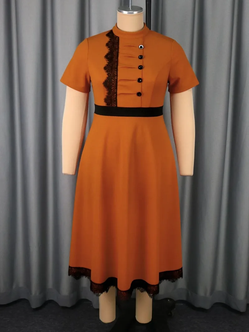 

Dashiki Plus Size African Party Evening Dresses for Women Spring Summer Short Sleeve O-neck Long Dresses Outfits Ankara Dress