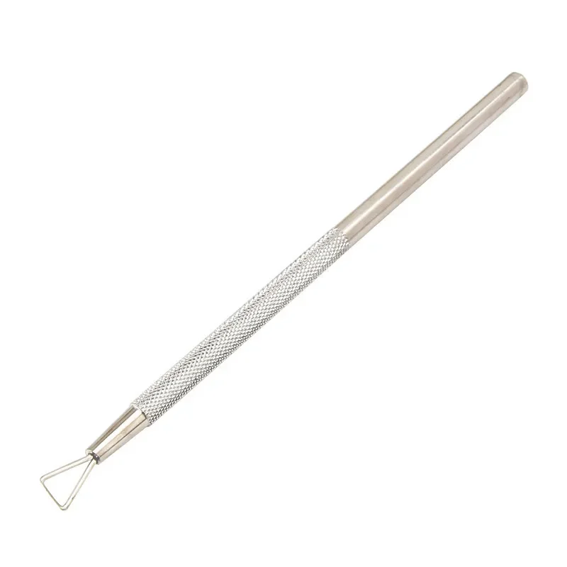 Nail Art Nagellack UV Gel Remover Stick Rod, Edelstahl, Dreieck, abgestorbene Haut, Nagelhautschieber, Reiniger, Schleifen von Maniküre-Werkzeugen