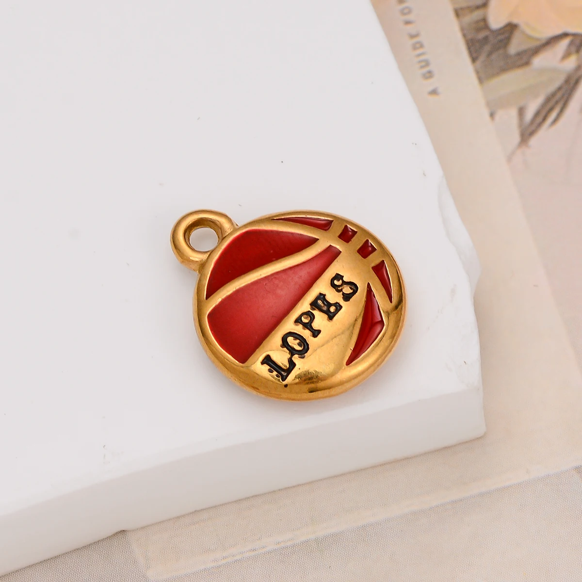 5pcs Sports Ball Enamel Charms Stainless Steel Pendants Supplies for Jewelry Making Earrings DIY Necklace Bracelet Accessories