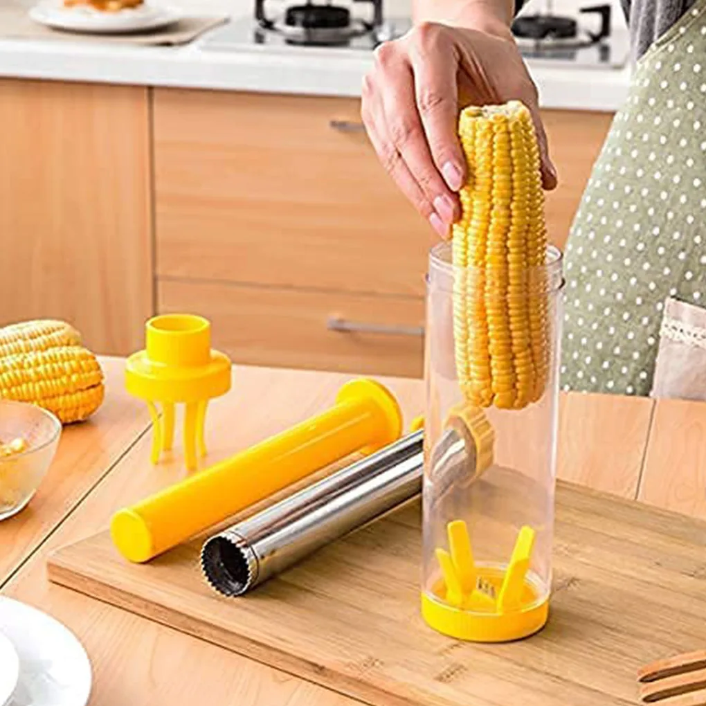 Corn Peeler Round Stainless Steel Vegetable Planer Corn Kernel Stripper Remover Home Kitchen Gadget