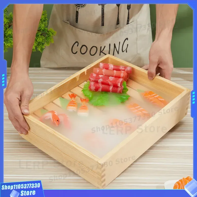 Sukiki Japanese Wooden Box for Beef Vegetable Platter Roast Bird Sashimi Sushi Display Tray Natural Wood Cooking Serving