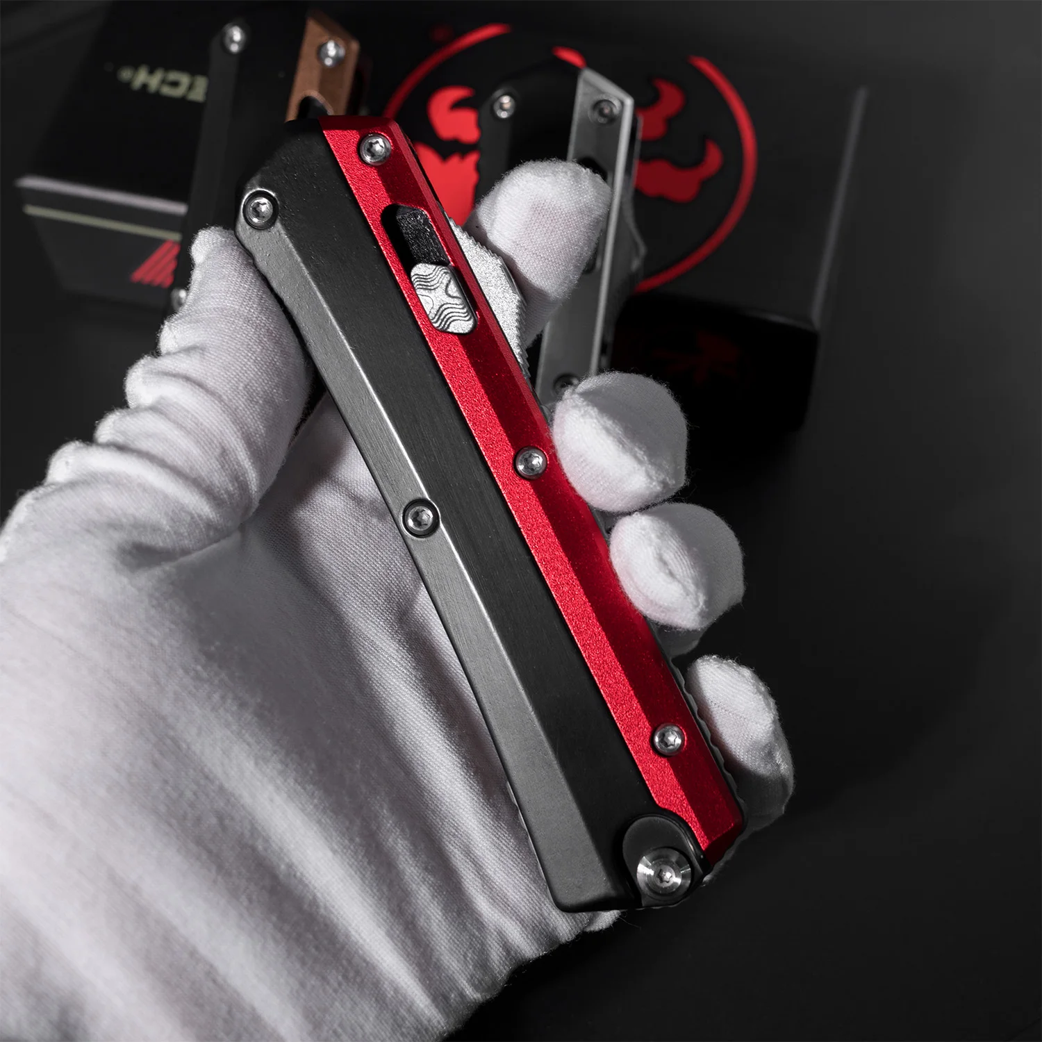 مايكرو التكنولوجيا Glykon OTF سكين جيب التكتيكية EDC سكين الدفاع عن النفس سبائك الزنك مقبض Multitool في الهواء الطلق بقاء السكاكين