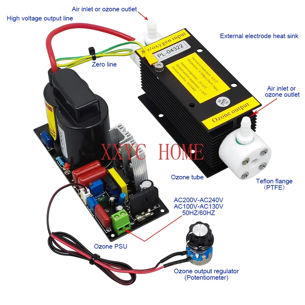 CE FCC ROHS Patented product 3G/H 3grams 3000mg adjustable ozone generator kit air sterilization disinfection deodorization