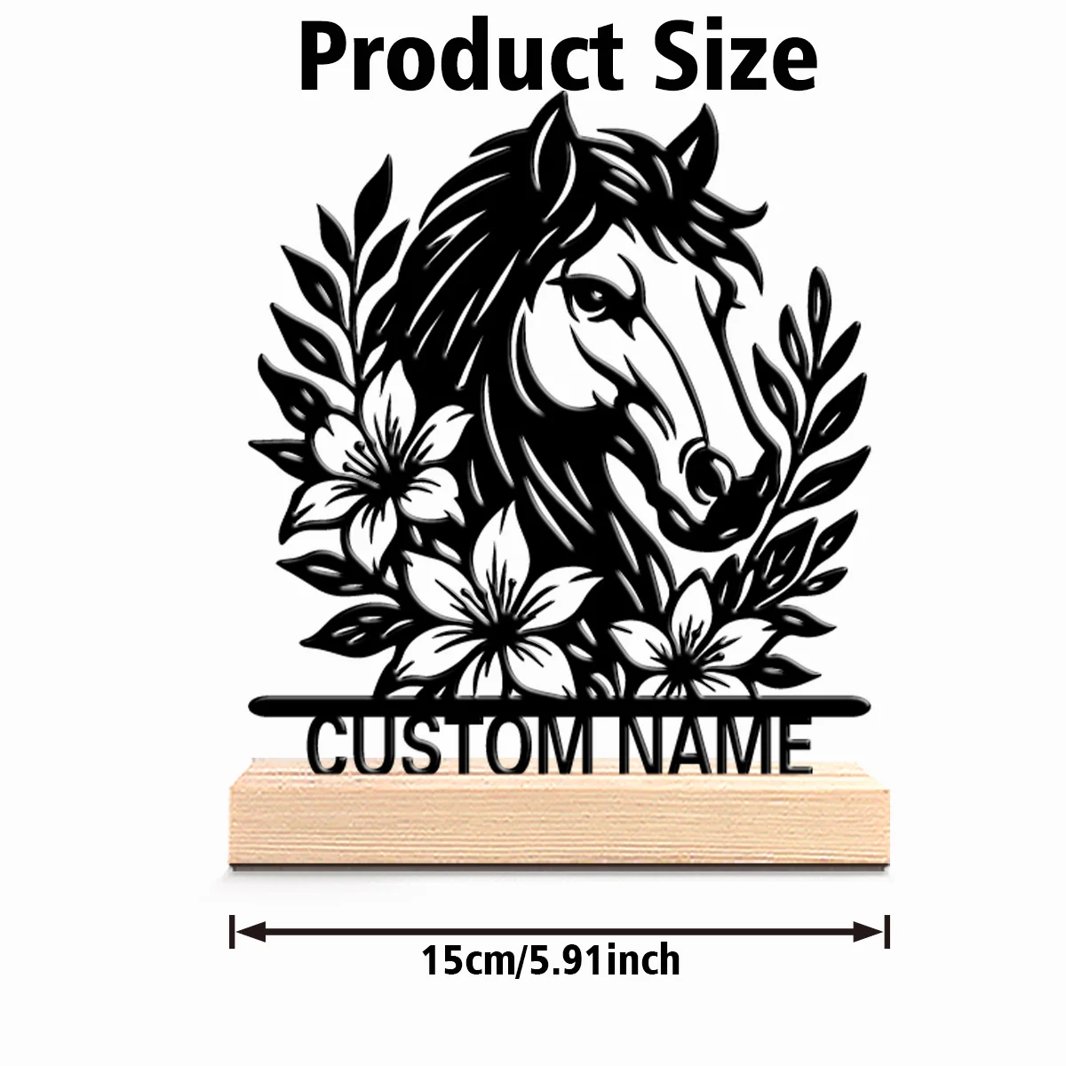 1pc Fun Personalized Custom seahorse Metal Statues Wooden Bead Accents Ideal for Bedrooms Nurseries Boho-Chic Home Decor