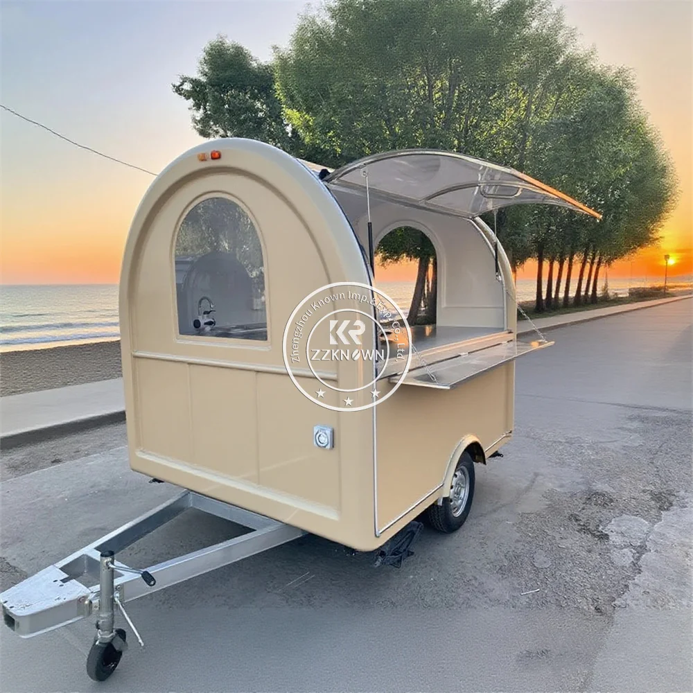 

Street Mobile Ice Cream Cart Coffee Food Trailer Fried Chicken Hot Dog Pizza Truck Concession Fast Food Truck Cart For Sale