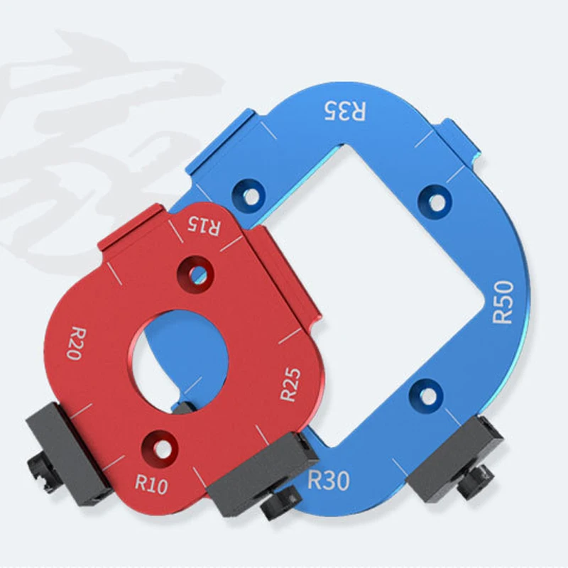 Round Corner Jig Templates  R5 R10 R15 R20 R25 R30 R50 R100 Wood Routers Jig Radius Quick-Jig Router Table Bit Woodworking Tools view 6