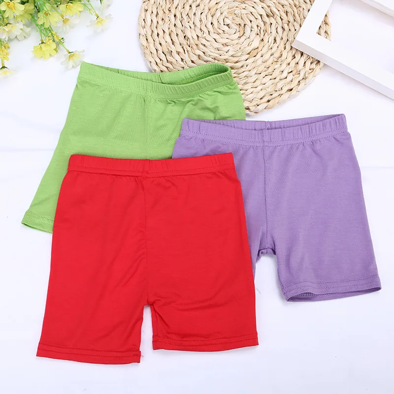 New Candy Color Girls Safety Shorts Pants Underwear Leggings Girls Boxer Briefs Short Beach Pants For Children 3-13 Years Old