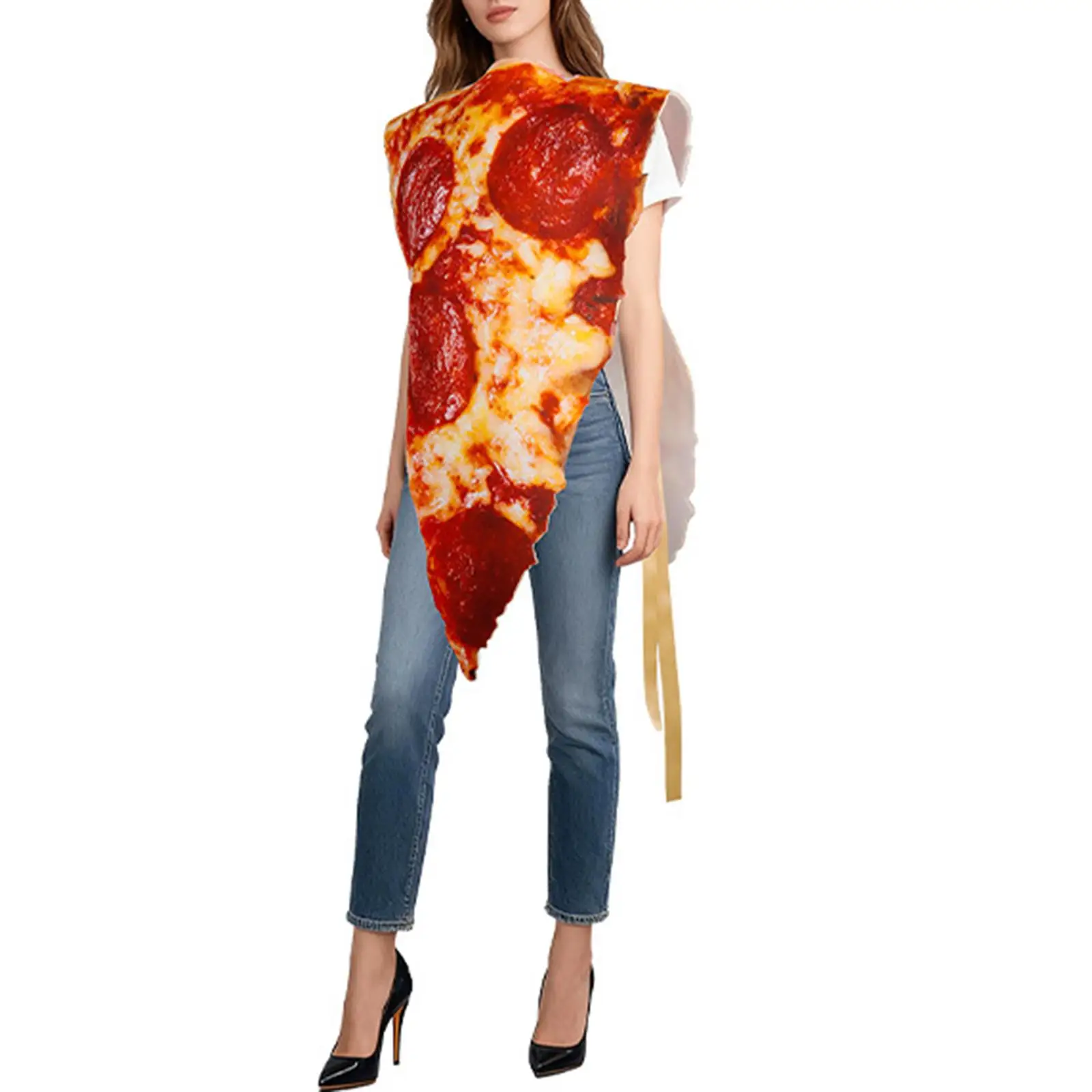 

Аксессуары для костюмов пиццы на Хэллоуин, унисекс, забавный, еда, костюм, реквизит, наряд на Хэллоуин для сценического маскарада