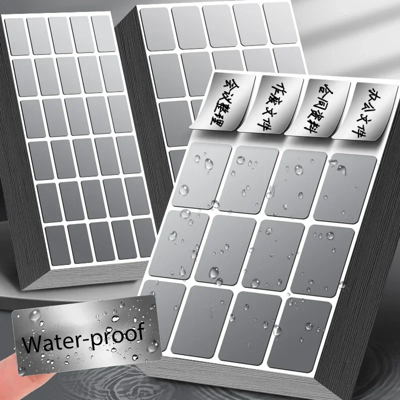 ملصقات متنوعة ذاتية اللصق ملونة مقاومة للماء، ملصقات ملصقات قابلة للإزالة، علامة الاسم، ملف الزجاجة، المستندات، اللوازم المدرسية #5