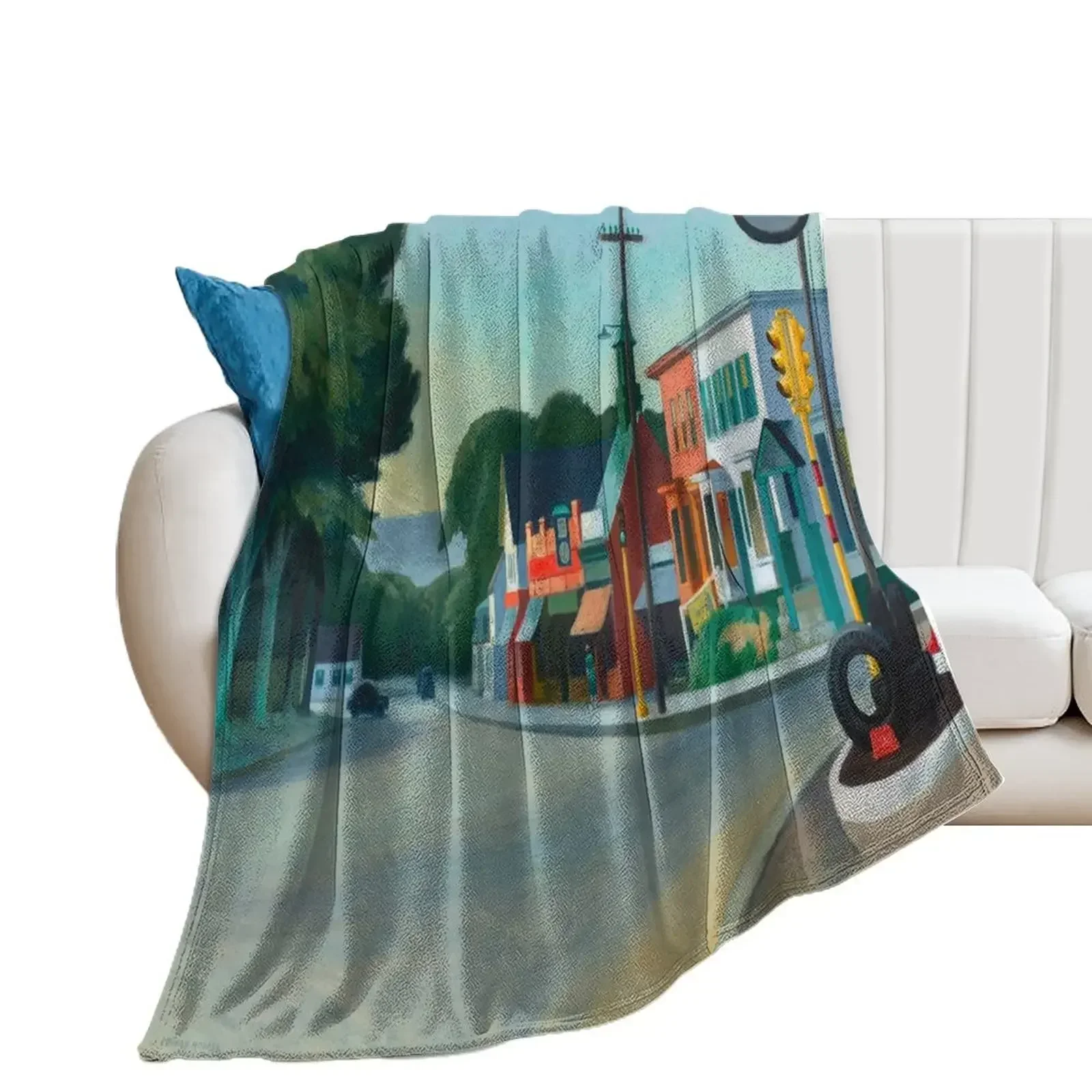 

Edward Hopper - Gas station, Art reproduction Throw Blanket christmas decoration Thermals For Travel halloween Blankets