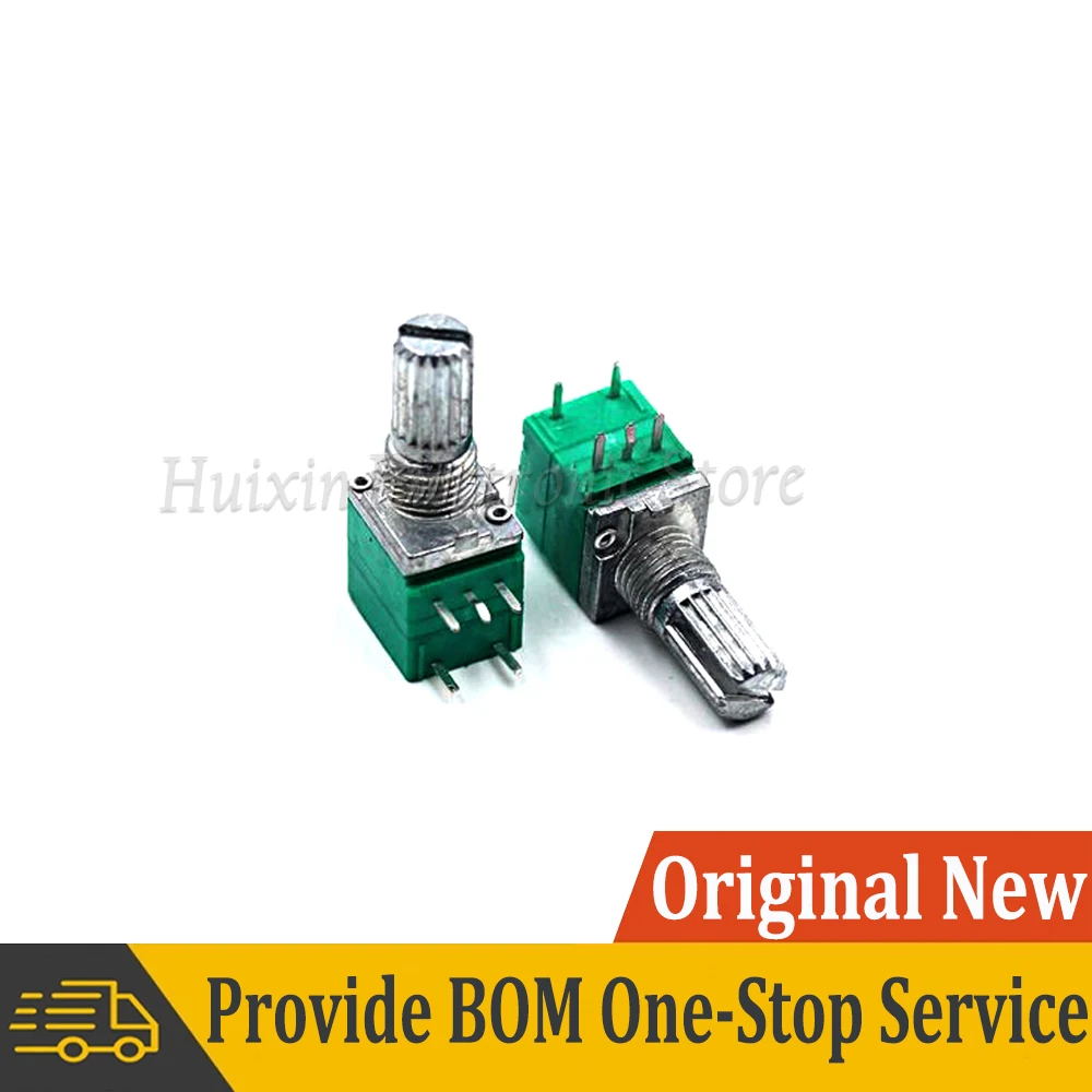 5pcs RV097NS 5pin RK097NS RV097 5K 10K 20K 50K 100K 500K with a switch audio shaft amplifier sealing potentiometer