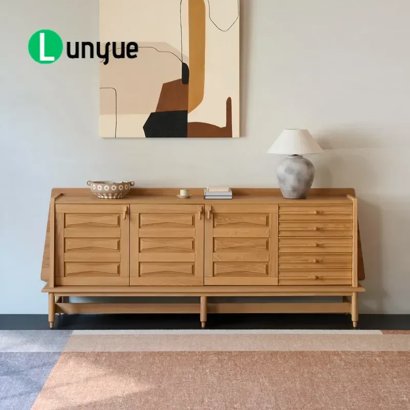 Light Luxury French Style Log Multi-functional Locker Customizable Storage Cabinet for Living Room Independent Furniture