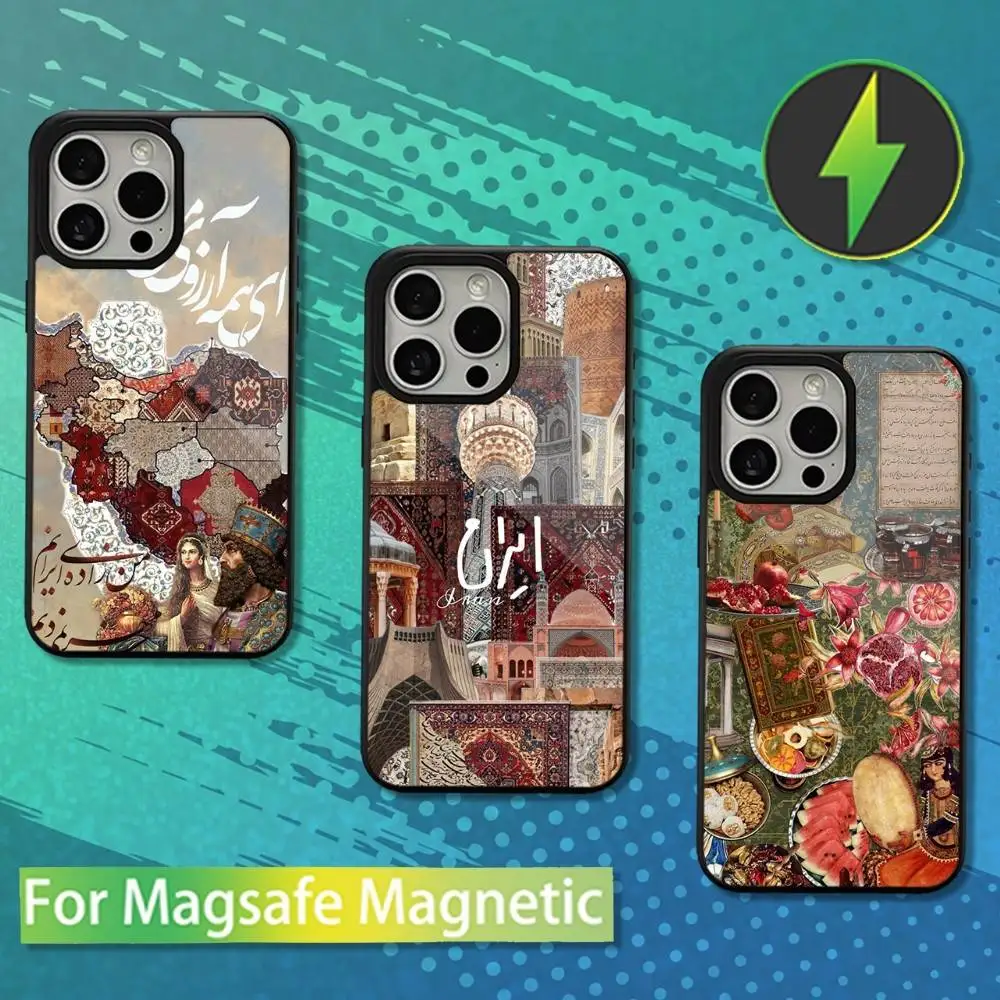 

I-Iran Shah Art History Phone Case For iPhone 16,17,15,14,13,12,11,Pro,Max,Plus,Mini,Magsafe,Magnetic Wireless Charging Case