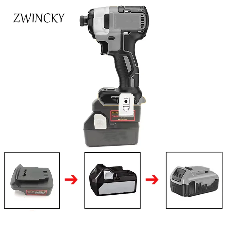 ZWINCKY Adapter Converter Use For Hitachi/Hikoki,18V Li-ion Battery BSL1830 on For Dewalt,18V 20V Lithium Electrical Power Tool