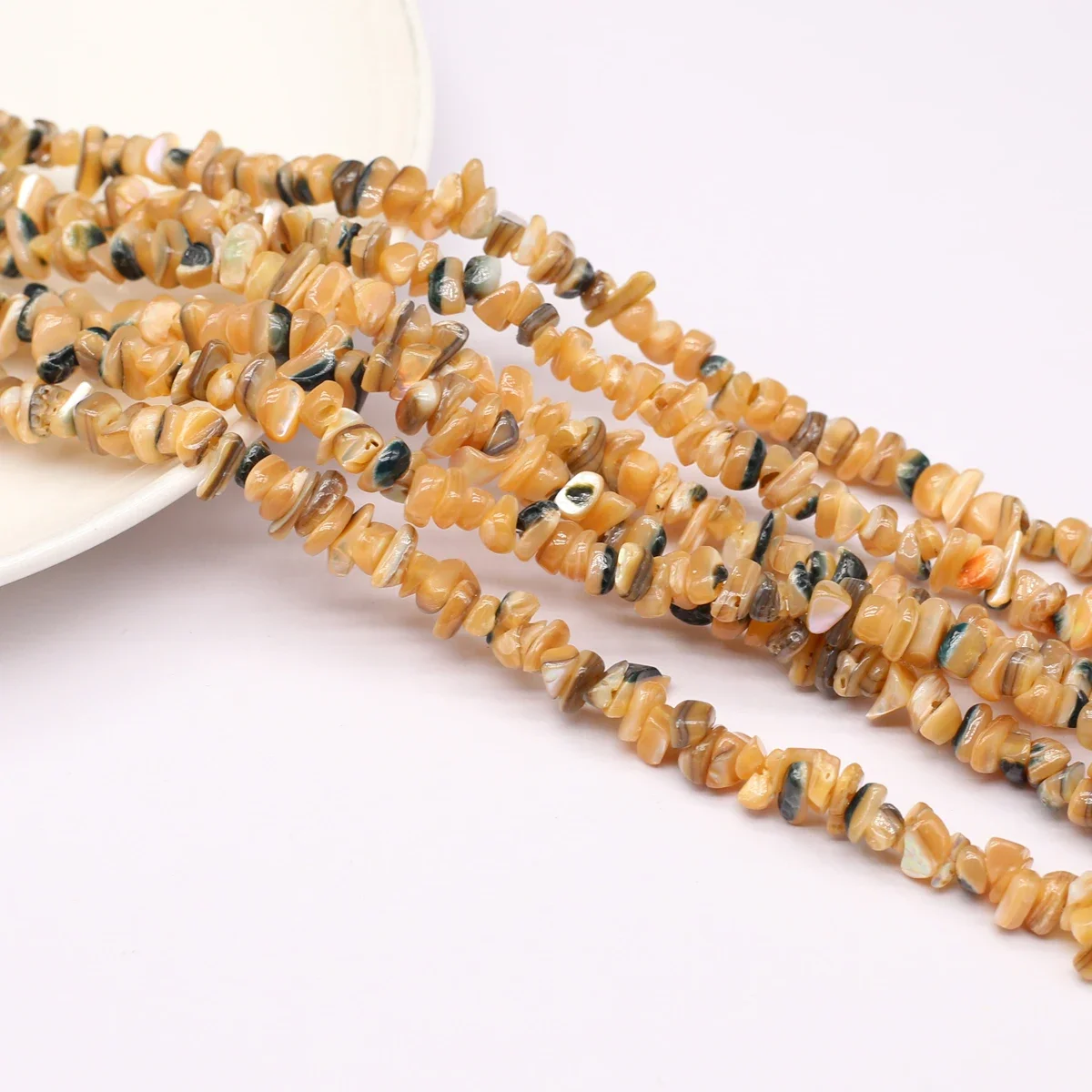 

6-7mm Brown Shell Irregular Chip Shape Natural Freshwater Bead Exquisite Jewelry Making DIY Necklace Bracelet Earrings Accessory