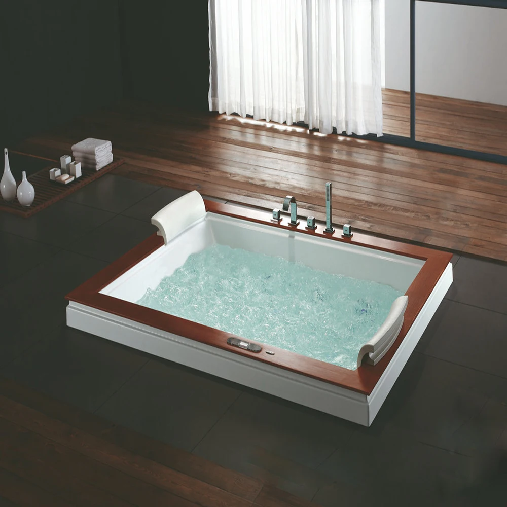 

1800mm Drop-in Fiberglass Built-in Whirlpool Bathtub Acrylic Hydromassage Embedded Surfing Tub NS6026A