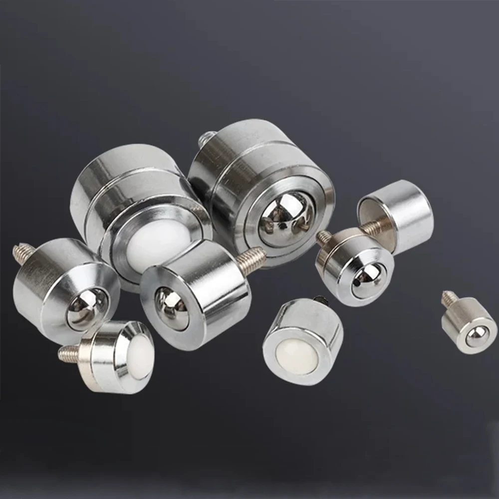 1pcs D-2h~D-8h with Screw Micro Precision Conveying Transfer Unit Ball Bearing Conveyor Rollers Universal Bull's Eye Wheels