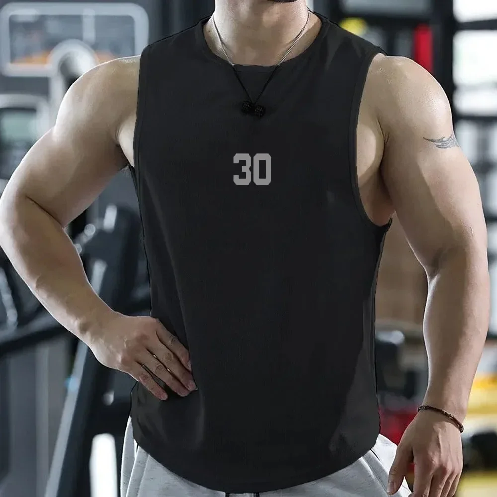 Latest Summer Fitness Tank Top High Quality Mesh Shirt Sleeveless T-shirt Men's Tank Top Basketball Running Fitness Sports Tank