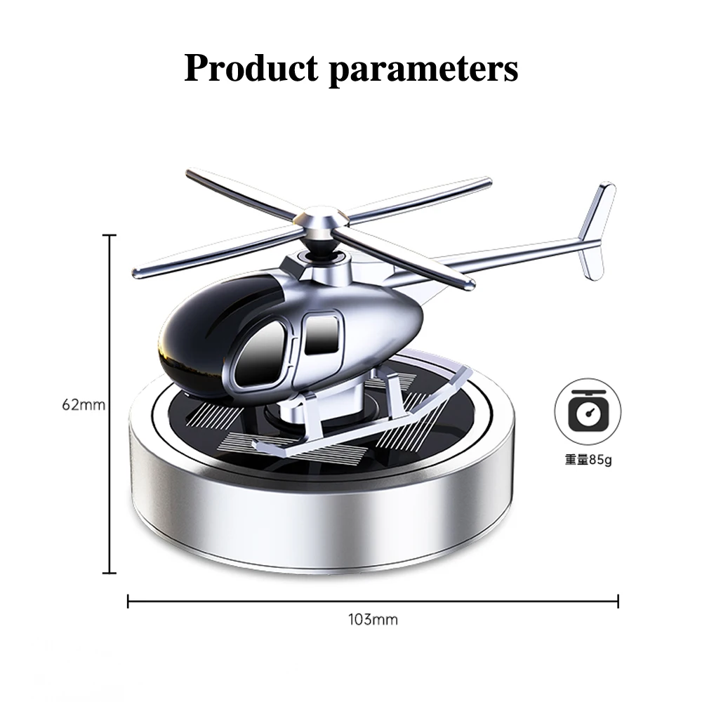 Solar Helicopter Car Decor Perfume Propeller Air Freshener Supplies Interior Accessories Original Flavoring Fragrance Diffuser