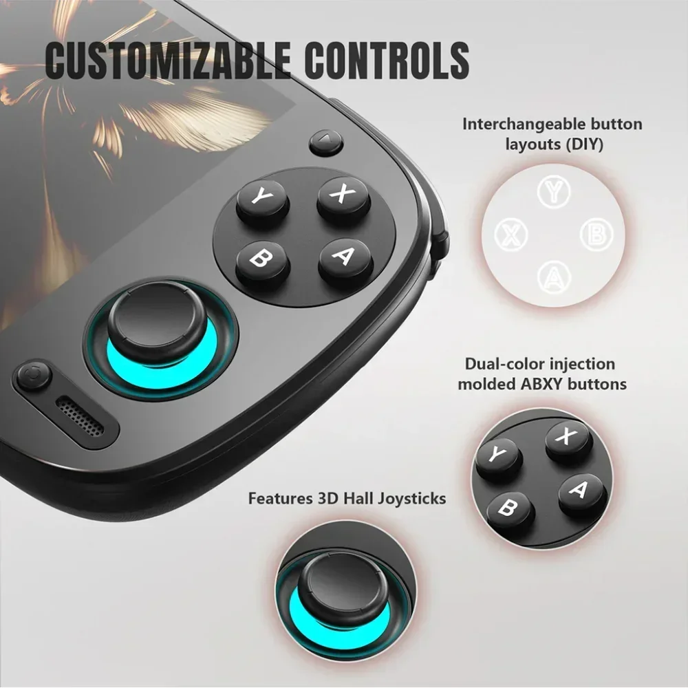 Retroid Pocket 5 RP5 Retro Handheld Game Console Video Player Console 5.5 Inch OLED Touch Screen 8+128G Android13 PSP PS2 Gift