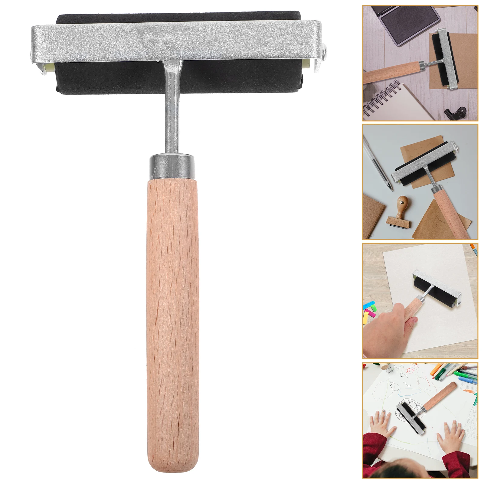 

Printmaking Roller Rubber Ink Tool Wear Resistant Durable For Art Crafts Stamping Block Painting Rubber Roller For