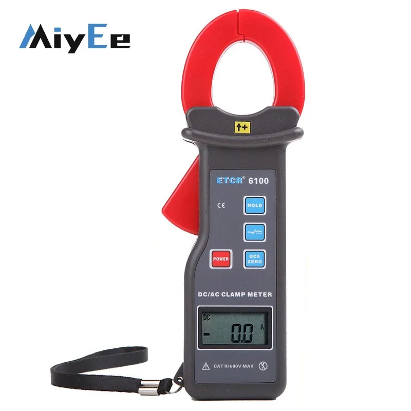 

ETCR6100/ETCR6300 AC/DC Clamp Meter 0-1000A/0.001mA-60A High Accuracy Digital Ammeter LCD Display for Current Leakage Detection