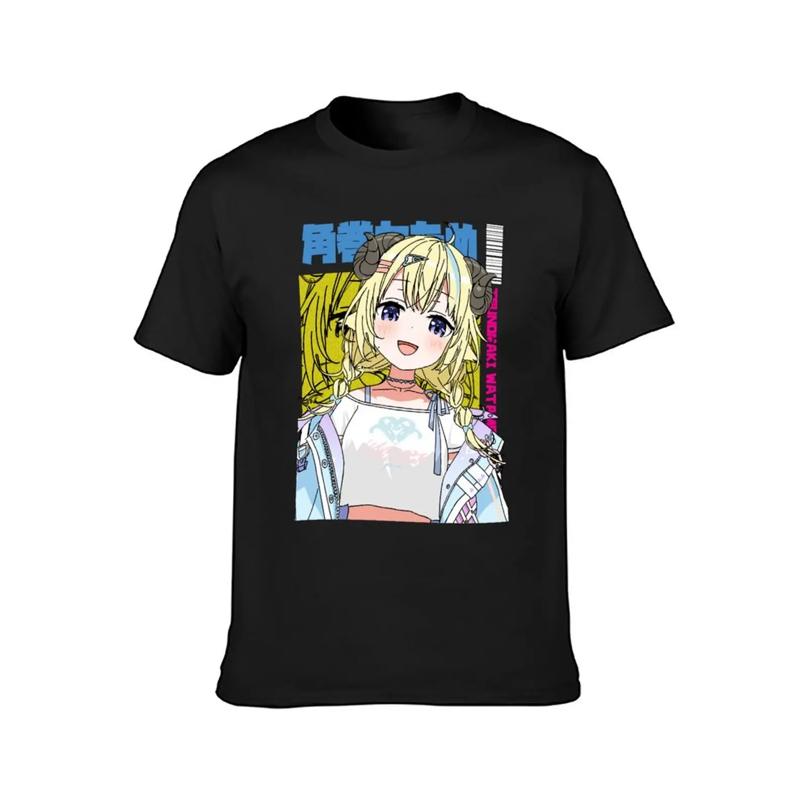 Tsunomaki Watame in Jacket T-Shirt customs design your own anime clothes hippie clothes vintage black t shirts for men