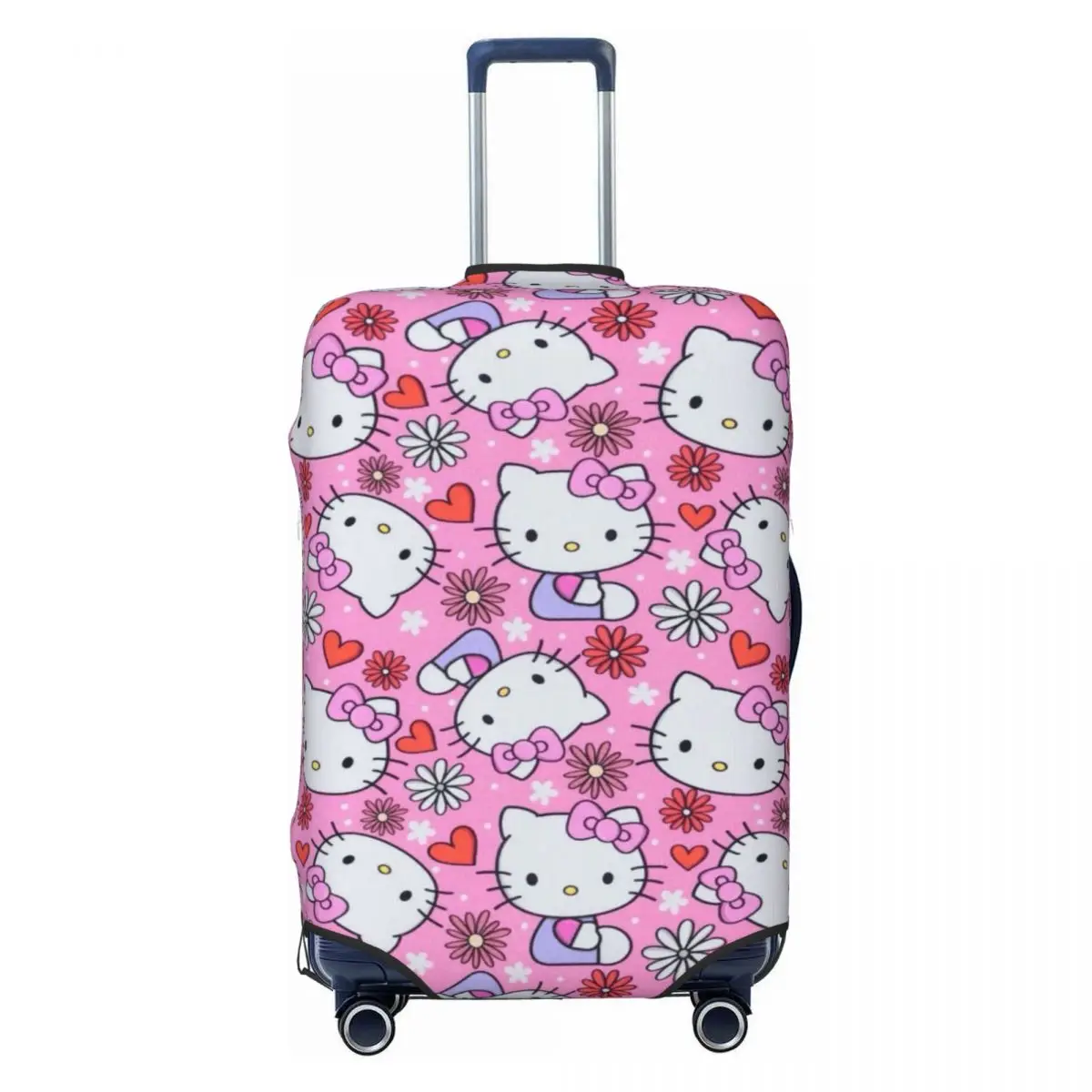 

Custom Hellos Anime Kittys Cartoon Suitcase Cover Washable Luggage Protective Covers for 18-32 inch