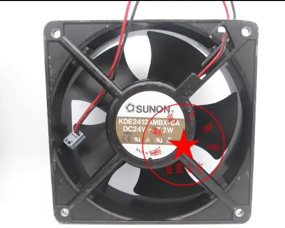 

SUNON KDE2412AMBX-6A DC 24V 7.2W 120x120x38mm 2-Wire Server Cooling Fan