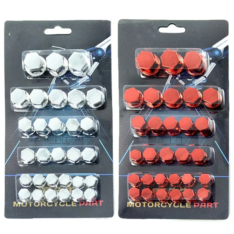 30pcs Motorcycle Screw Decoration Cover Plating Cap Colored Nut Cover Motorcycle Accessories for Car Motor Scooters Electric