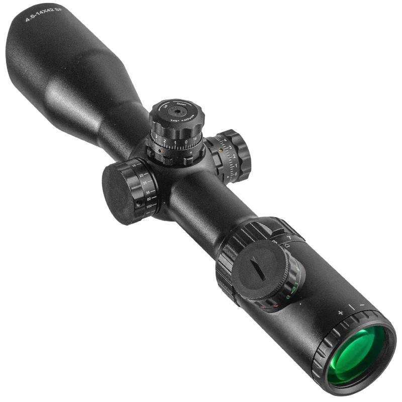 Imagem -03 - Fogo Wolf 4.514x42 Riflescopes Bevel Side Dupla Cruz Vermelho Verde Foco Tático Âmbito Óptico Sniper Caça Âmbito