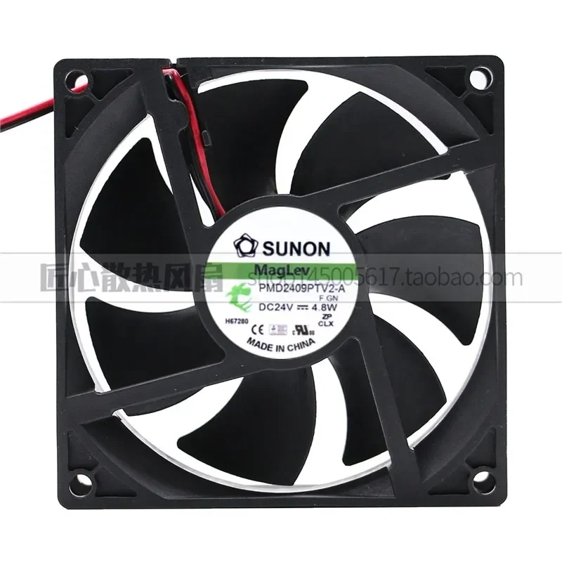 PMD2409PTV2-A DC24V 4.8W Original Built-in SUNON 92x92x25mm Axial Flow Fan for Electronic Equipment