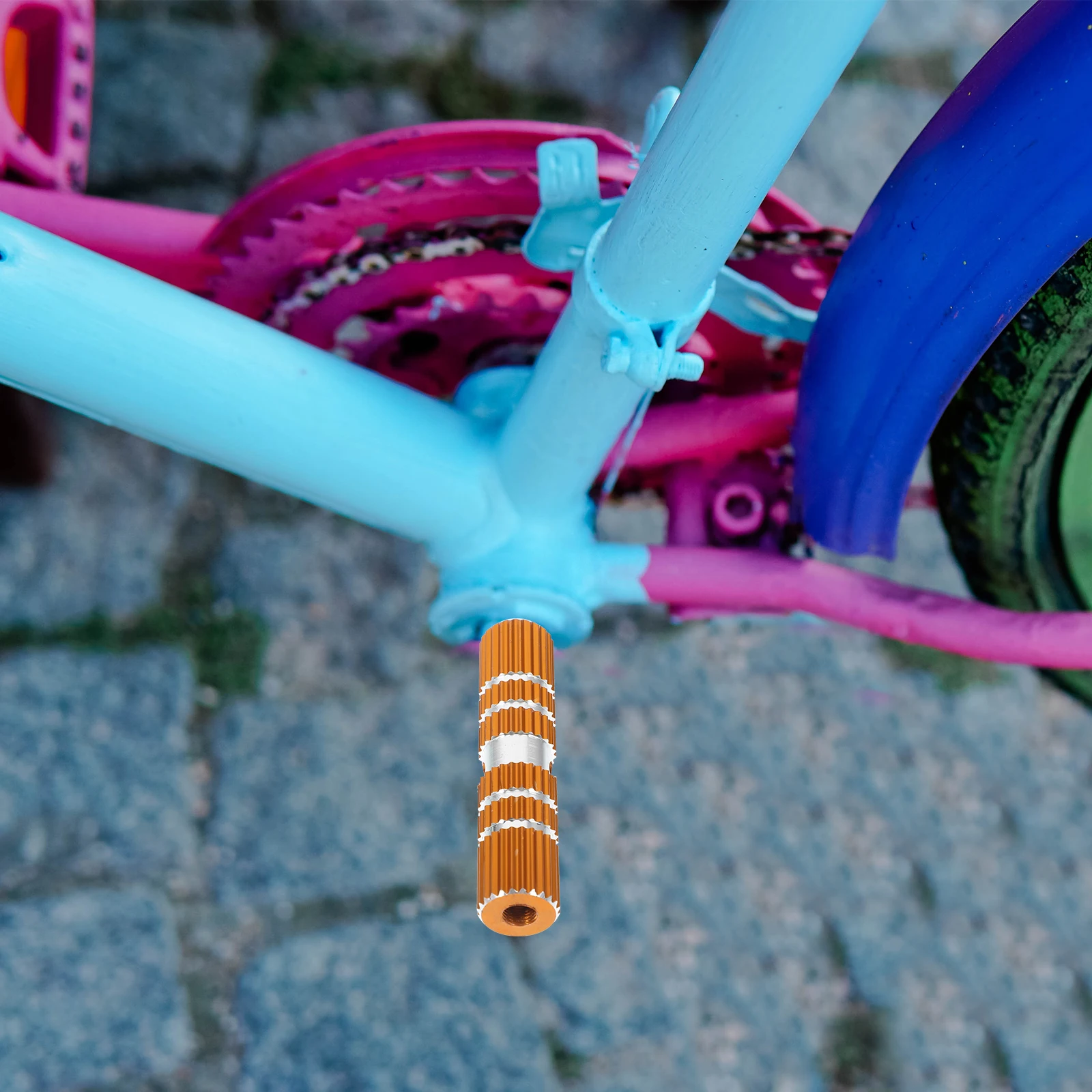 

Bicycle Peg Pedal 9.5mm 10mm Aluminum Alloy Quick Release Footpeg Suitable for Mountain Bike Red Color