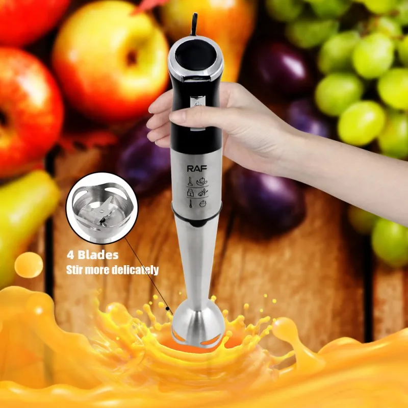 1500W Portable Hand Blender,6 In 1 Multi-Functional Household Kitchen Electric Vegetable Slicer,Egg Beater,Food Processors