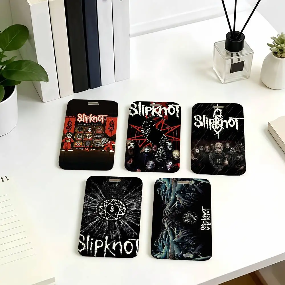 Band Card Holder Student ID Case Daily Use Subway Commute Work Cover Office School Bus Protector  S-Slipknot