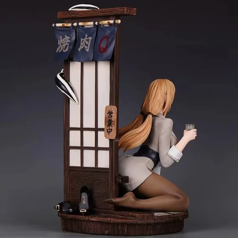Figura de chica hermosa de Anime de 43cm Tsunade, escena borracho Sexy bonita, reemplazo de doble cabeza, adornos de escritorio, regalos de vacaciones, Juguetes