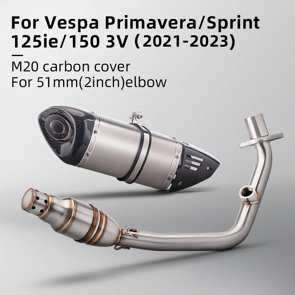 For Vespa sprint150 Exhaust pipe set 2017-2020 Exhaust escapefront link pipe full exhaust muffler styem