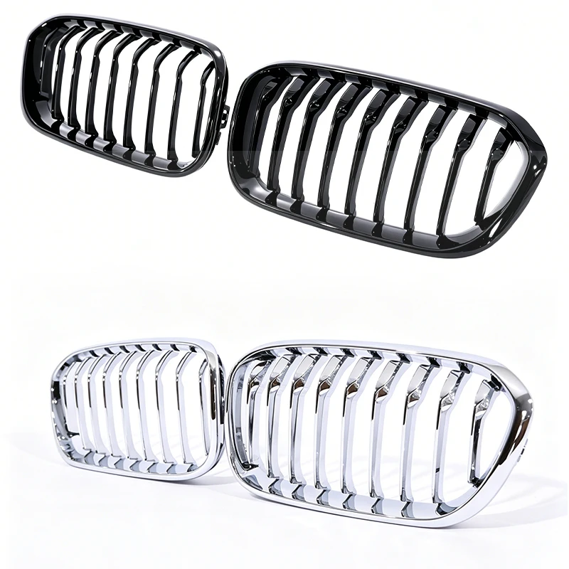 Single/Double Slat Gloss Black / All Chrome / M Color Kidney Grille For BMW 1 Series F20 F21 Facelift 2015-2019 116i 118i 120i
