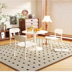 Minimalist White Round Coffee Table for Living Room, Tulip Base Bistro Table, European Style Compact Furniture for Small Space