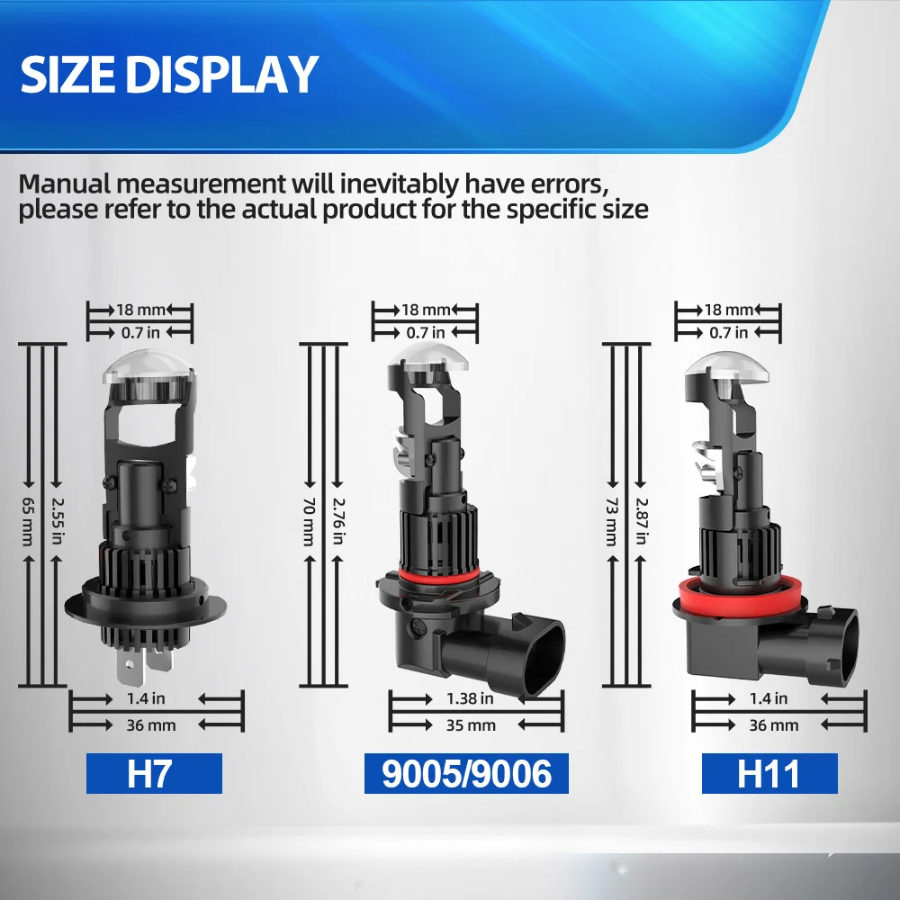 2Pcs H7 Lens Projector LED Car Headlight Bulbs Canbus 150W Plug And Play 30000LM H11 9005 HB3 9006 HB4 Turbo Auto Headlamps 12V
