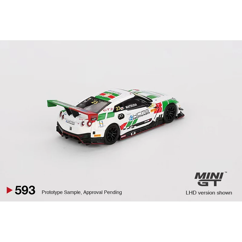 MINIGT-Nissan GTR R35 Nismo KCMG 593 Diecast Model Collection Toys, 2018 En stock, 1:64