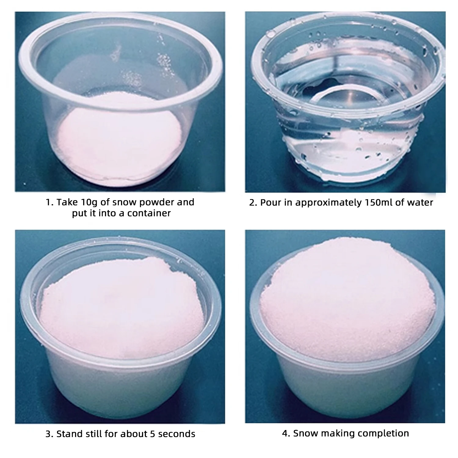 인공 파우더 혼합, 가짜 눈, 결혼식, 요정 집 장식 제작에 사용