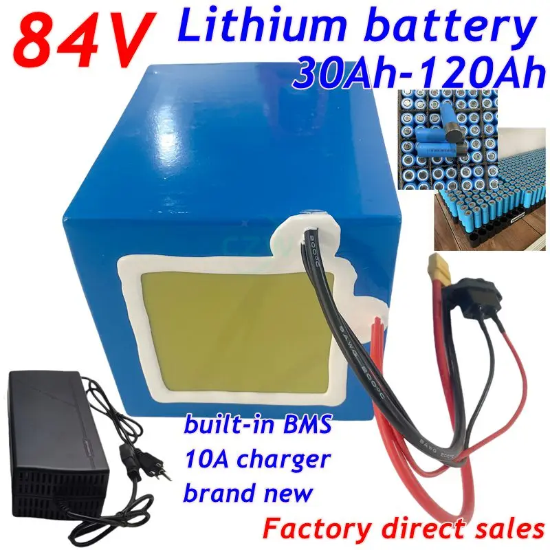 

21700 Cells литий-ионный аккумулятор 72 В 35 Ач BMS для двигателя электронного велосипеда 3000 Вт 5000 Вт Автомобильные трехколесные скутеры Go Cart + зарядное устройство 10 А