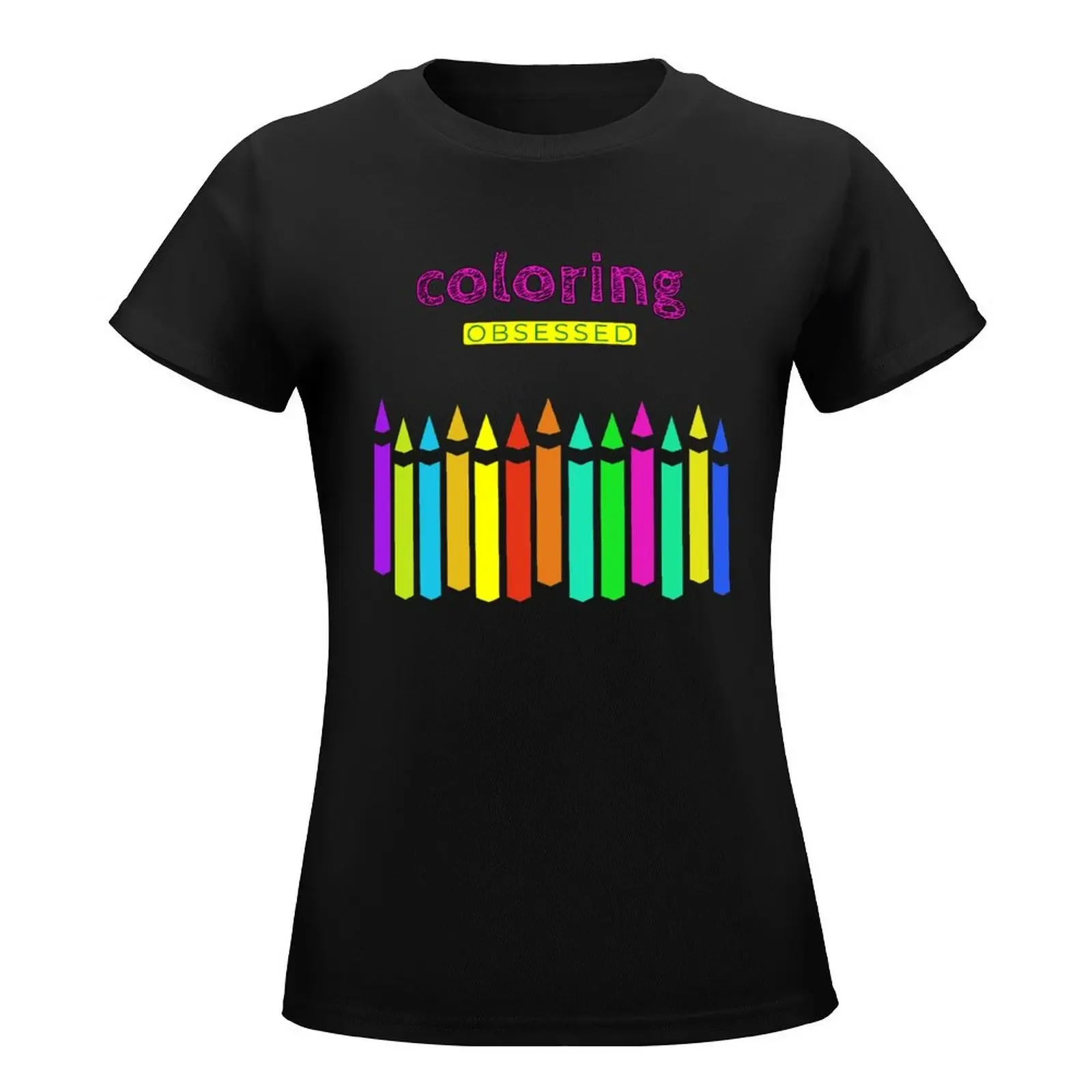 Crayon de couleur Obsessed Crayon, design amusant pour les fans de livres de coloriage, T-shirt