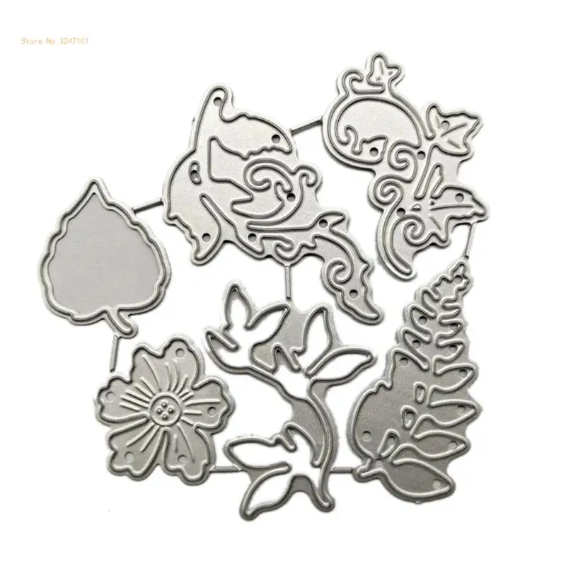 

Leaves Flower Metal Cutting Dies Stencil DIY Scrapbooking Album Paper Card Template Mold Embossing Craft Decoration Dropship