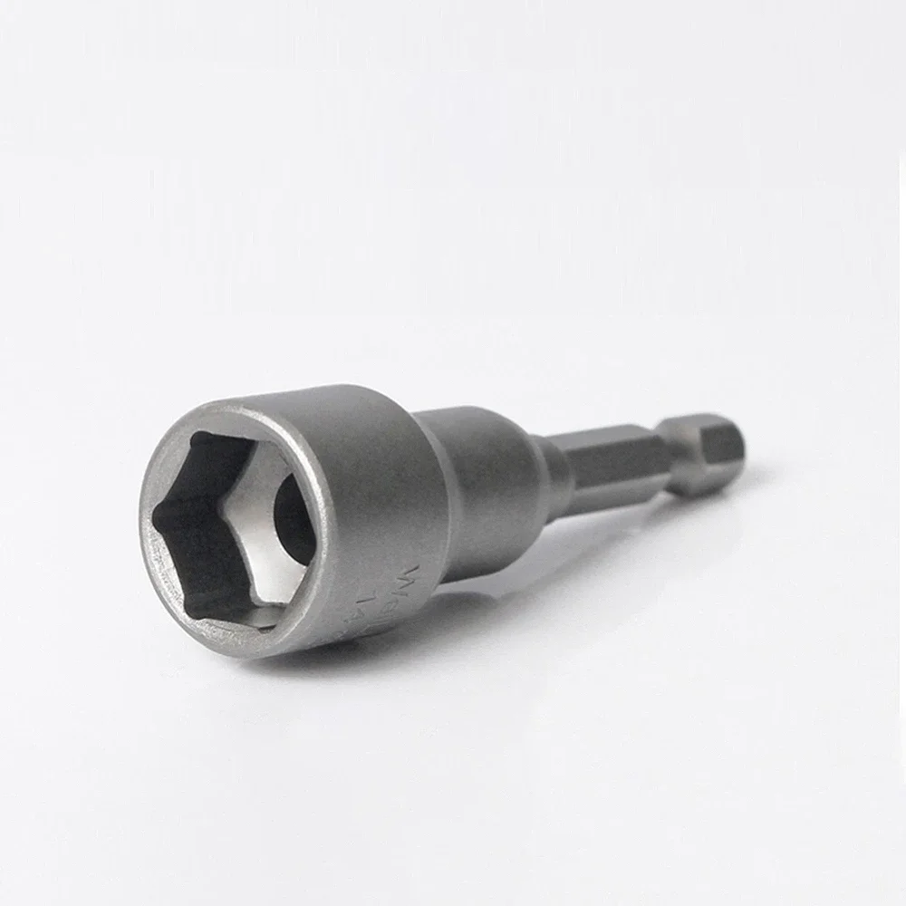 Brocas de enchufe de 3mm ~ 2,4mm, llave eléctrica no magnética, adaptador de enchufe de impacto de 65mm de longitud para herramientas eléctricas, vástago hexagonal de 6,35mm