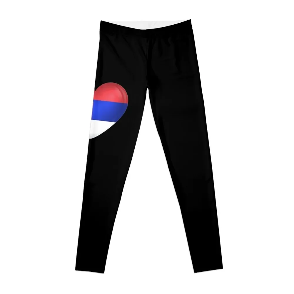 

My heart is in Serbia, Love Serbia. Leggings Pants sport Sweatpants gym clothing Womens Leggings